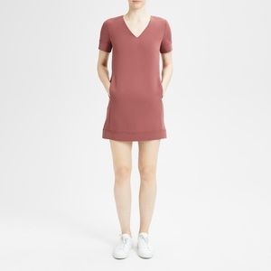 Price Firm $295 New Theory Deep Rose Shift Dress